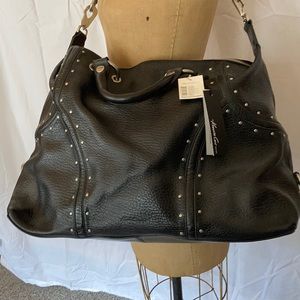 Black leather Travel Satchel